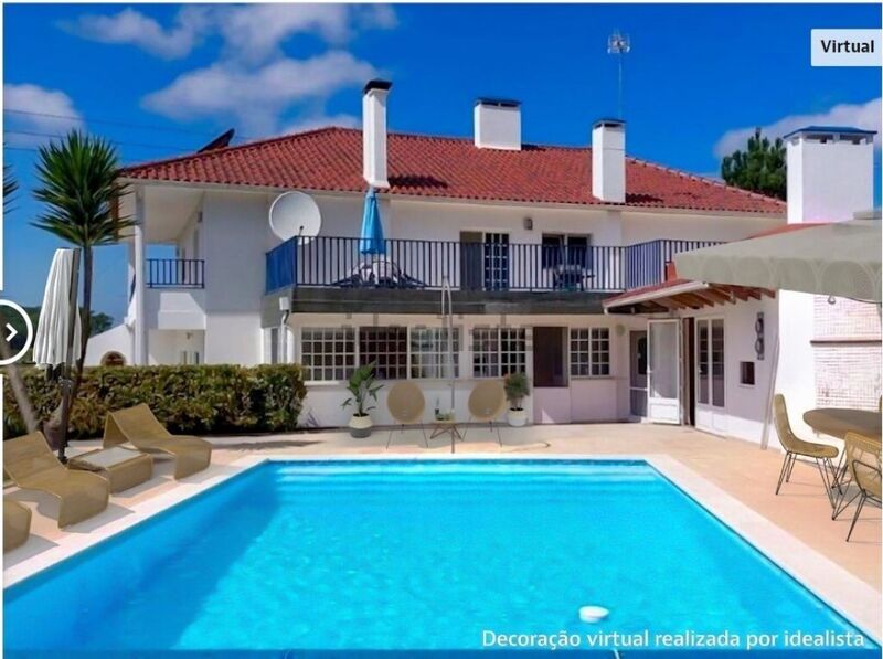 House in good condition V6 Monte Redondo Leiria - marquee, balcony, solar panels, garage, equipped kitchen, fireplace, swimming pool, barbecue, garden, terrace, central heating