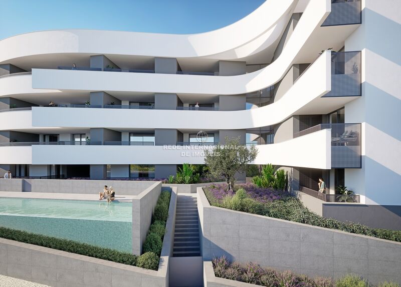 Apartamento T1+1 de luxo em construção São Gonçalo de Lagos - terraço, parqueamento, ar condicionado, piscina