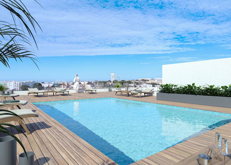 Apartment T2 Quelfes Olhão - swimming pool, terrace, solar panels, balcony, floating floor