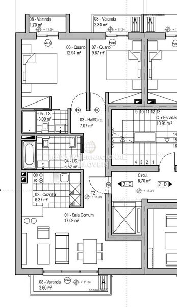 Apartamento T2 Moderno Olhão - isolamento térmico, ar condicionado, varanda