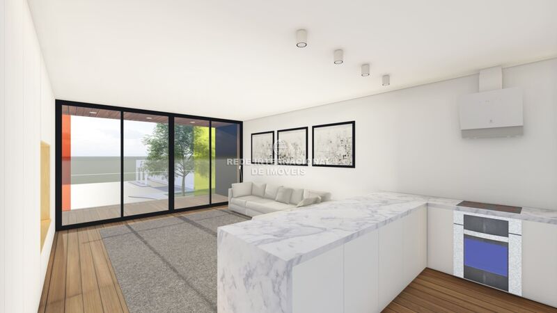 Apartamento T1 de luxo em construção Montenegro Faro - jardim, condomínio privado, garagem, varanda, bbq, arrecadação, painéis solares, equipado, piscina