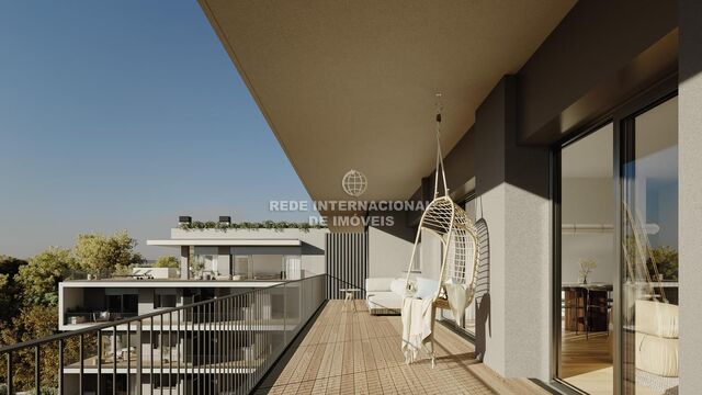 Апартаменты новые T2 Carcavelos Cascais - бассейн, веранда, террасы, частный кондоминиум, сад, веранды, терраса, система кондиционирования