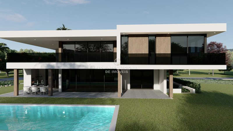 House V5 Luxury Aroeira Charneca de Caparica Almada - tennis court, air conditioning, playground, garage, garden, gated community, swimming pool