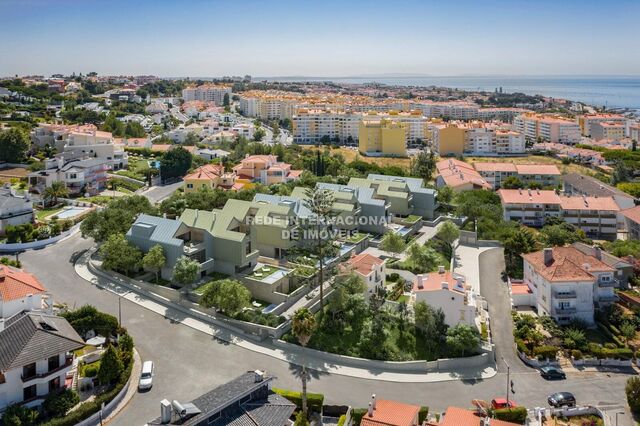 Apartamento T3 novo São Pedro do Estoril Cascais - condomínio privado, jardim, ar condicionado, piscina