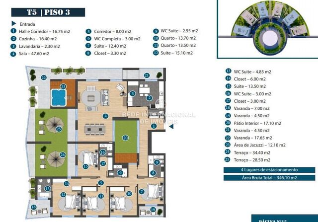 Apartamento novo em construção T5 Serra de Carnaxide Oeiras - terraços, varandas