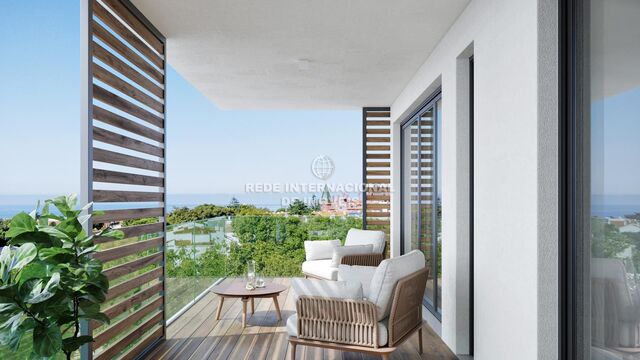 Apartment nouvel T2 Parede Cascais - air conditioning, quiet area, fireplace, swimming pool, terraces, garden, condominium, playground, terrace, alarm