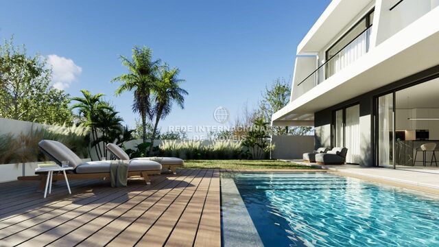 Home nieuw V4 Alcochete - gated community, garage, swimming pool, underfloor heating, balcony, barbecue, air conditioning, terrace, garden