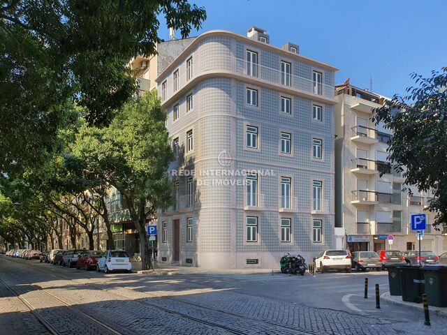 апартаменты новые T2 Campo de Ourique Lisboa - система кондиционирования, веранда, терраса, веранды, гараж, 3º этаж