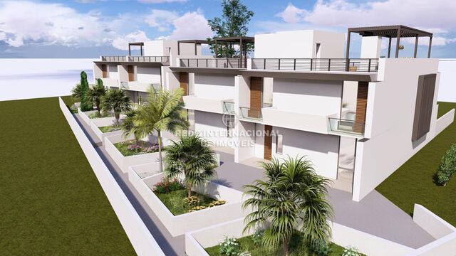 House 4 bedrooms under construction Murches Alcabideche Cascais - air conditioning, swimming pool, alarm, garden, balconies, garage, balcony, tennis court, gated community