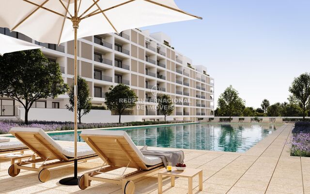 Apartment nieuw T2 Loures - equipped, balcony, solar panels, kitchen, terraces, swimming pool, air conditioning, garden, balconies, gated community, terrace, green areas