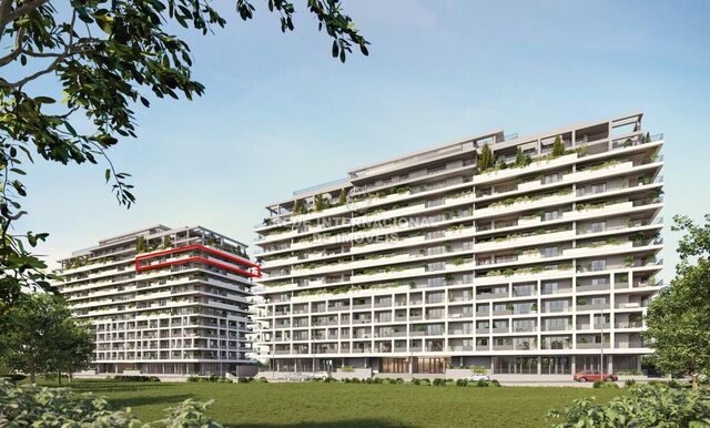 апартаменты новые T4 Miraflores Oeiras - экипирован, веранда, зеленые зоны, веранды, полы с подогревом, система кондиционирования, бассейн, подсобное помещение, парковка