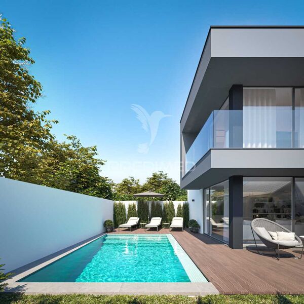 House V3 Modern Santa Joana Aveiro - barbecue, air conditioning, swimming pool, equipped, garden, balcony, garage