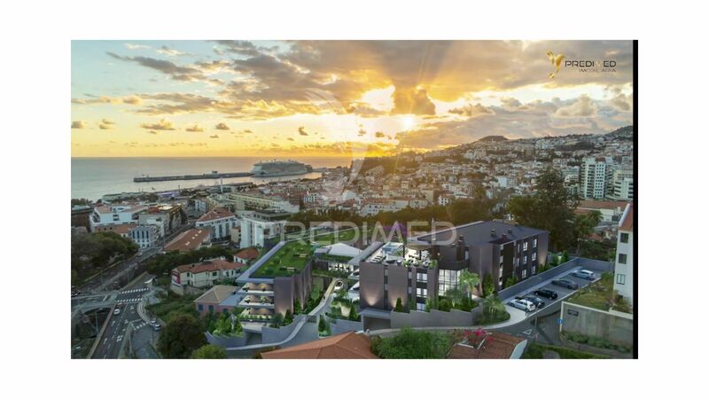 Apartamento T3 Moderno Santa Luzia Funchal - ar condicionado, jardim, vista mar, varandas, condomínio fechado, piscina, vidros duplos, alarme, terraços