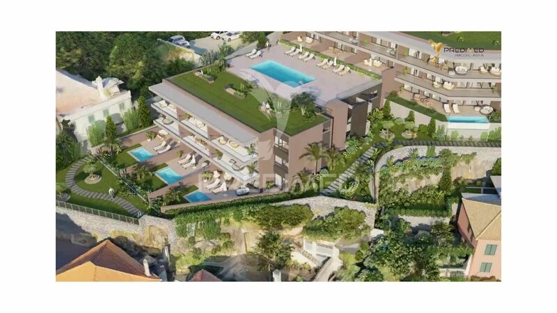 апартаменты T2 Santa Luzia Funchal - веранда, вид на море, сады, система кондиционирования, сад, бассейн