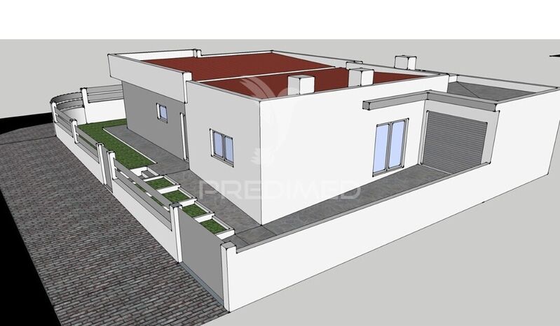 House Single storey under construction V3 Fernão Ferro Seixal - garden, solar panels, double glazing, barbecue, garage, fireplace, equipped kitchen