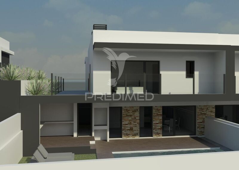 House Semidetached 4 bedrooms Almada - barbecue, terrace, balcony, green areas, air conditioning, double glazing, garage, solar panel