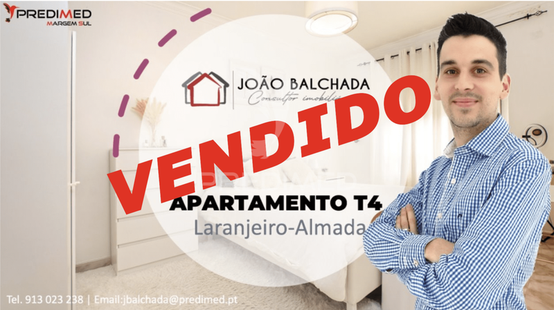 Apartment 4 bedrooms Laranjeiro Almada - quiet area, balcony, balconies, marquee