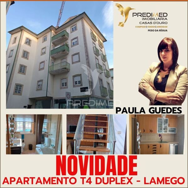 Apartamento T4 Semi novo em excelente estado Lamego - caldeira, cozinha equipada, muita luz natural, varandas, jardim, ar condicionado