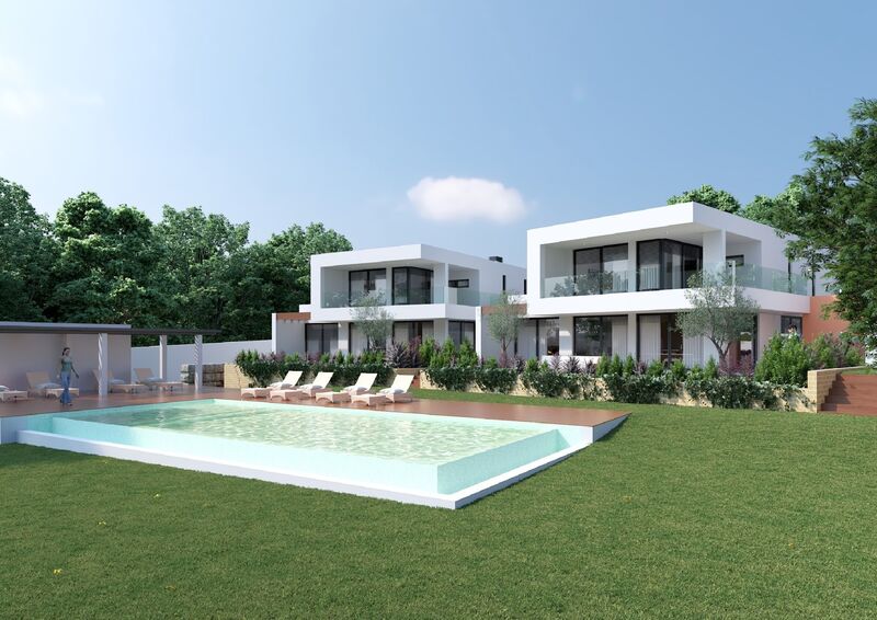 House 5 bedrooms new Murches Alcabideche Cascais - alarm, equipped kitchen, swimming pool, terrace, garage, fireplace, underfloor heating, barbecue, solar panels, terraces, air conditioning