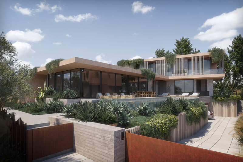 House V5 nueva Ericeira Mafra - alarm, air conditioning, heat insulation, terraces, swimming pool, gardens, sauna, terrace, garden, turkish bath, solar panels, private condominium, garage