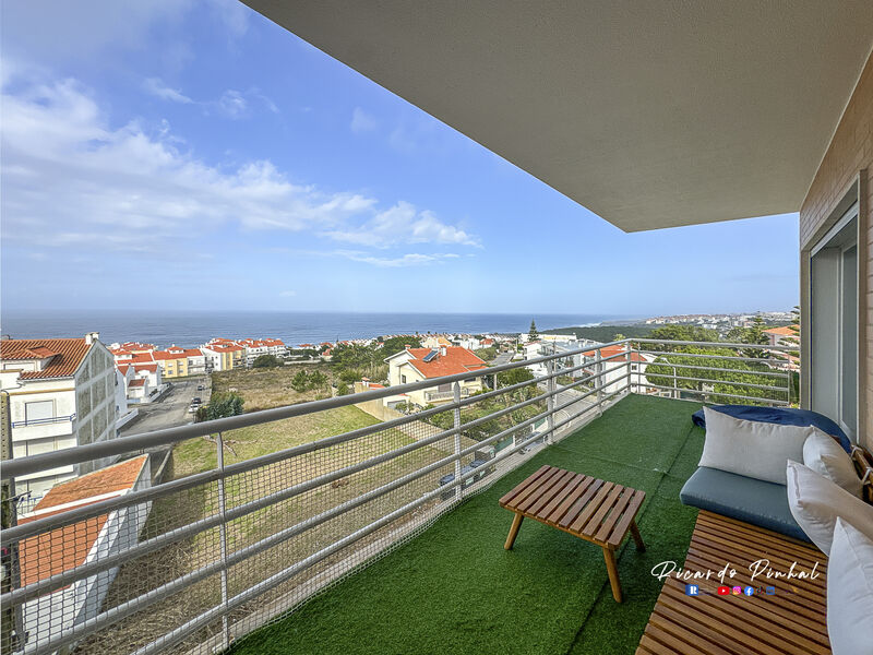 Apartment sea view T2 Ericeira Mafra - garage, central heating, balcony, store room, swimming pool, parking lot, terrace, gated community, kitchen, air conditioning, sea view, boiler