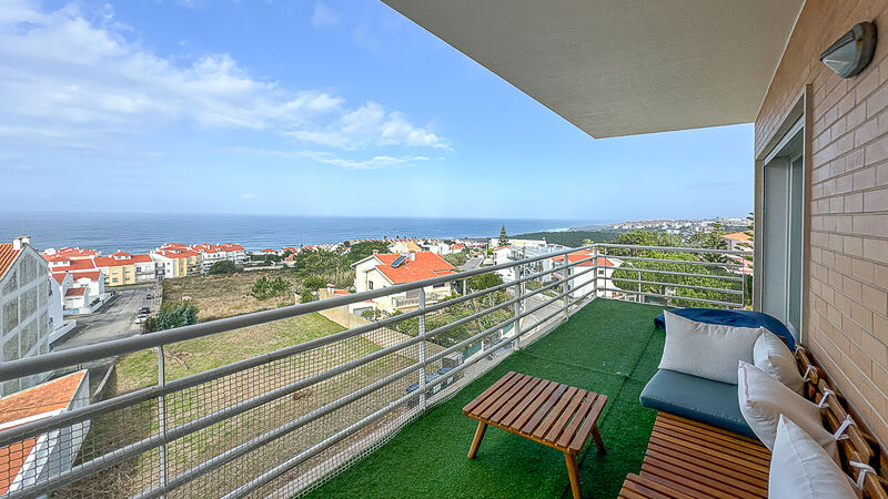 Apartamento com vista mar T2 Ericeira Mafra - garagem, aquecimento central, varanda, arrecadação, piscina, parqueamento, terraço, condomínio fechado, cozinha equipada, ar condicionado, vista mar, caldeira