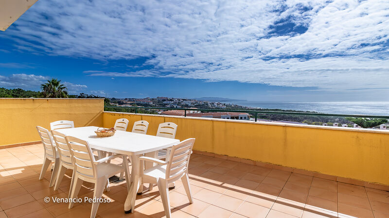 Apartment sea view 2 bedrooms Ericeira Mafra - terrace, central heating, sea view, furnished, kitchen, fireplace