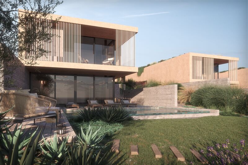 House neues V4 Ericeira Mafra - balconies, terraces, swimming pool, private condominium, terrace, air conditioning, balcony, turkish bath, garden, heat insulation, garage, solar panels, alarm, sauna, gardens