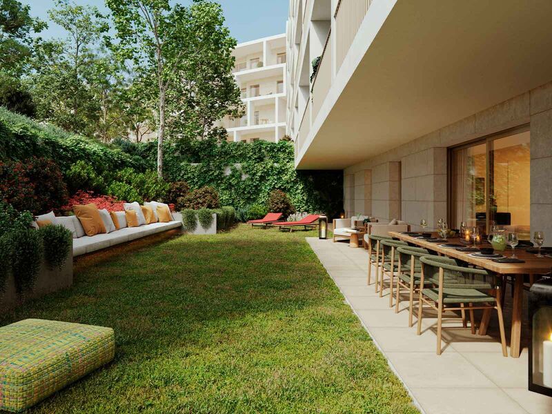 Apartment 2 bedrooms Modern Alta de Lisboa Lumiar - balconies, gardens, condominium, terraces, garden, balcony, terrace, swimming pool