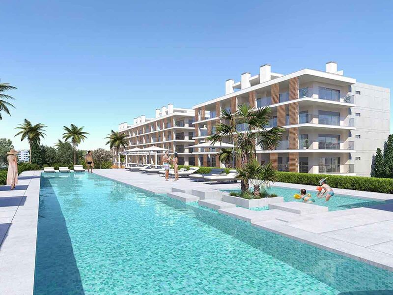 Apartment T3 nuevo Albufeira - equipped, terrace, barbecue, terraces, garden, gated community, balcony, swimming pool, garage