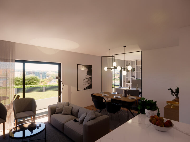 Apartamento T3 novo Centro Matosinhos - terraço, lugar de garagem, aquecimento central, garagem