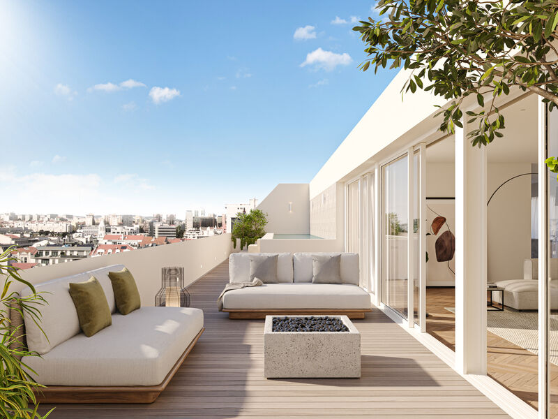 Apartment 2 bedrooms Modern Avenidas Novas Lisboa - balcony, terrace, balconies, terraces