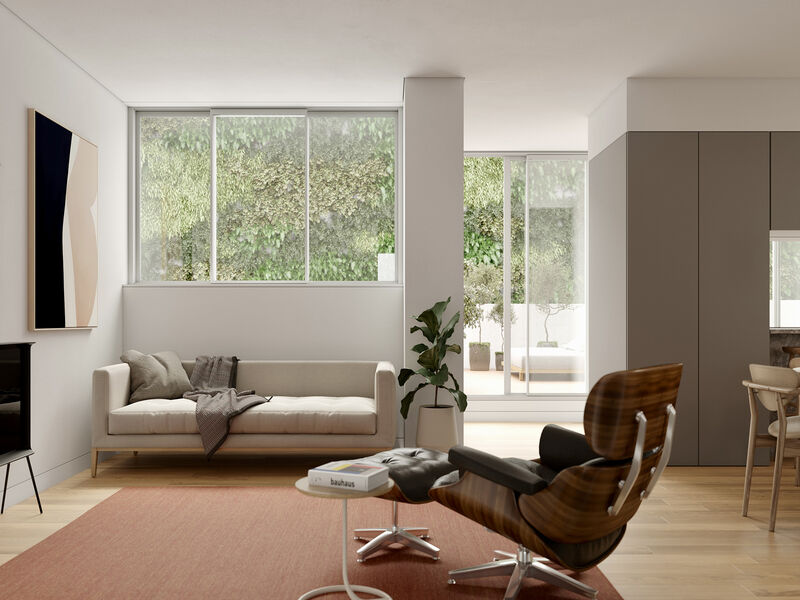 Apartamento T2+1 novo Estrela Lapa Lisboa - zonas verdes, vidros duplos, ar condicionado, piscina