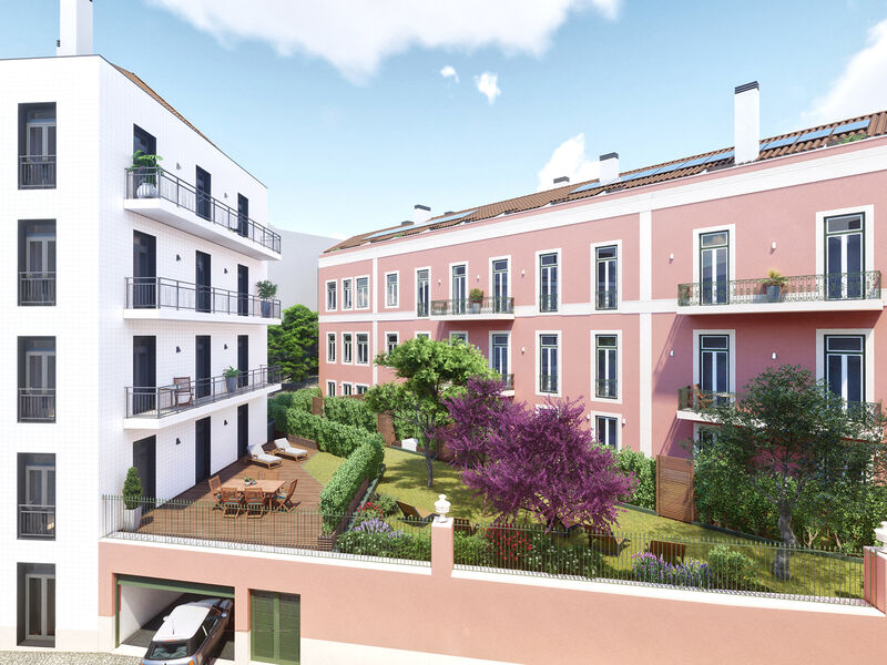 Apartamento novo T2 Amoreiras Campolide Lisboa - varandas, garagem, jardins