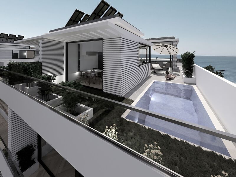 House V4 Luxury Salgueiros Canidelo Vila Nova de Gaia - terrace, solar panels, garage, balconies, balcony, terraces, swimming pool