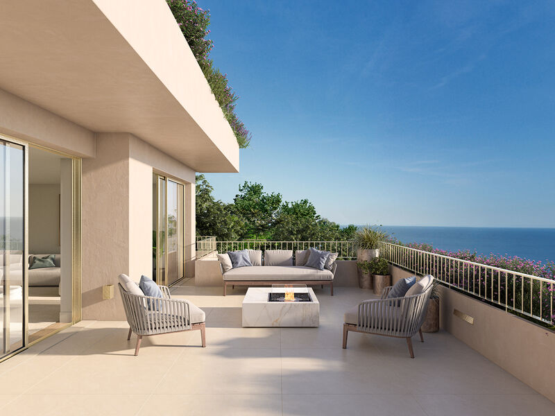 Apartamento T2 com vista mar Sesimbra Castelo (Sesimbra) - varandas, piscina, condomínio privado, vista mar, sauna, terraços