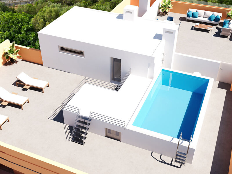 Apartment T3 Quinta do Caracol Tavira - balcony, garage, balconies, terraces, terrace, swimming pool