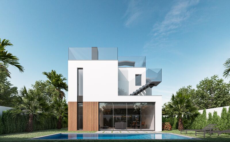 Moradia Moderna V3 Albufeira - piscina, terraço, ar condicionado, cozinha equipada, painéis solares, piso radiante