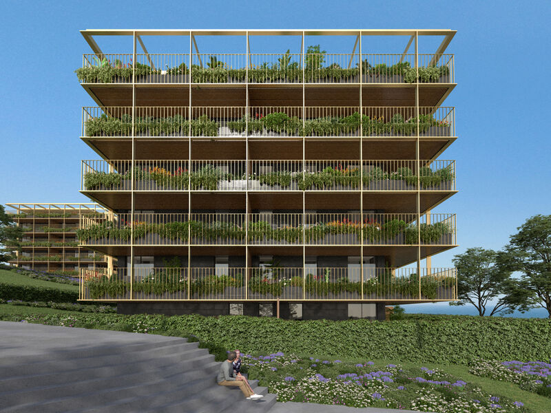 Apartment T3 Canidelo Vila Nova de Gaia - terrace, gardens, swimming pool, balcony, garden, garage