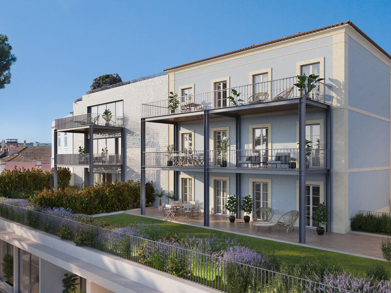 Apartment 3 bedrooms Estrela Lapa Lisboa - balconies, terraces, swimming pool, balcony, garden, store room, gardens, terrace