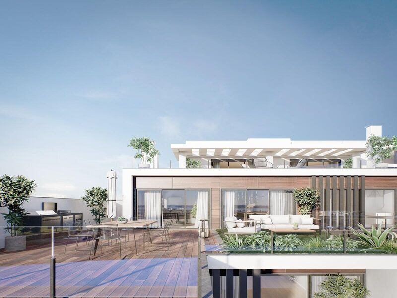 Apartment T2 Barreiro - air conditioning, terrace, balcony, store room, balconies, solar panels