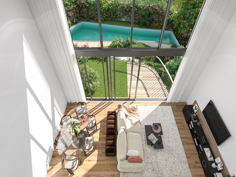 Apartment 3 bedrooms Duplex Carnaxide Oeiras - balcony, gardens, store room, garden, swimming pool, sauna, balconies, condominium