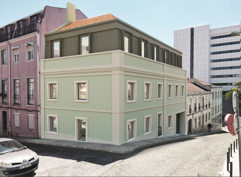 Moradia V4 em construção Estrela Lapa Lisboa - varanda, jardim, ar condicionado, garagem