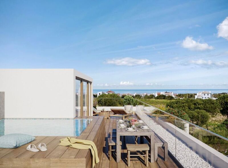 Apartamento T2 com vista mar Porto Covo Sines - vista mar, cozinha equipada, terraço, piscina, varanda