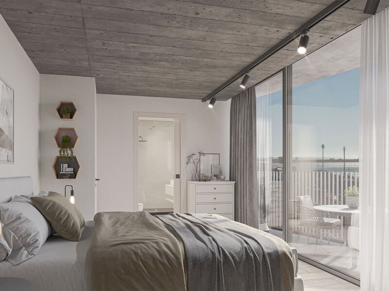 Apartamento T1 com vista mar Matosinhos-Sul - vista mar, garagem, ar condicionado, varandas