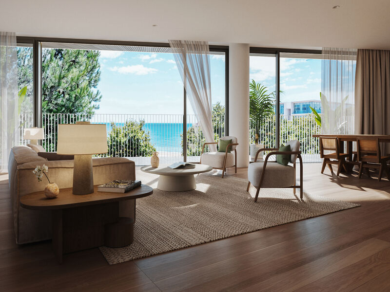 апартаменты T3 Carcavelos  Cascais - экипирован, звукоизоляция, бассейн, мебелирован, сады, веранда