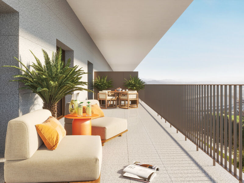 Apartment Modern in the center T2 Alameda Antas Campanhã Porto - balconies, air conditioning, parking space, terraces, garage, balcony, playground, terrace, swimming pool, store room