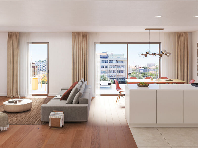 Apartment Modern in the center T2 Alameda Antas Campanhã Porto - playground, terraces, swimming pool, terrace, balcony, store room, parking space, garage, air conditioning, balconies