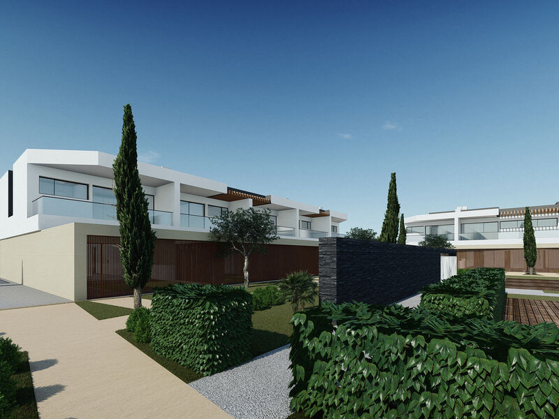 House V2+1 Modern Mexilhoeira Grande Portimão - gated community, tennis court, swimming pool, playground, balcony, garage, terrace, balconies