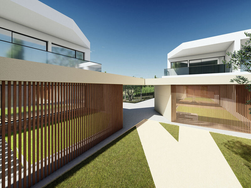 House V2+1 Modern Mexilhoeira Grande Portimão - garage, swimming pool, gated community, playground, balcony, tennis court, balconies, terrace